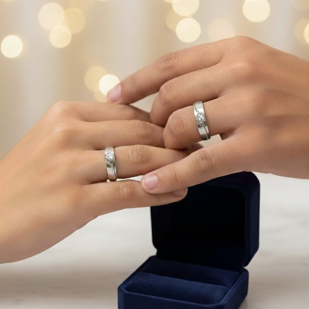 Elegant Couple Rings – Symbol of Love & Commitment