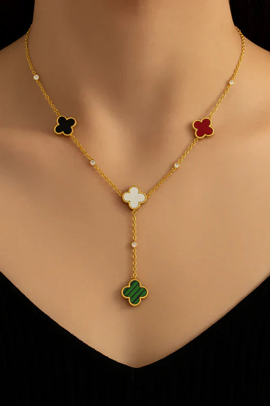 Classic Elegance Gold Stone Jewellery Set