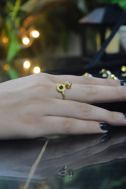 Classic Elegance Gold Stone Jewellery Set