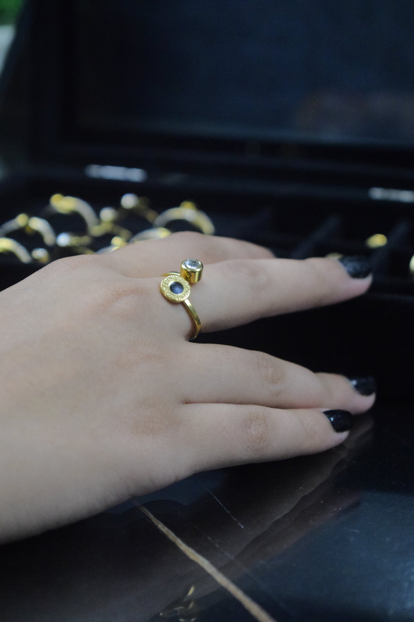 Classic Elegance Gold Stone Jewellery Set