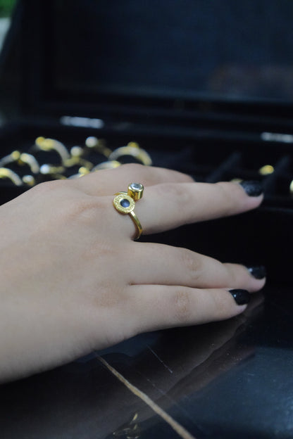 Classic Elegance Gold Stone Jewellery Set