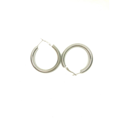 Silver Color Stainles Steel Round Circle Earrings for Women