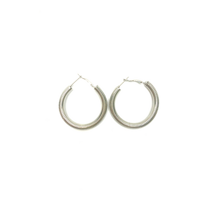 Silver Color Stainles Steel Round Circle Earrings for Women