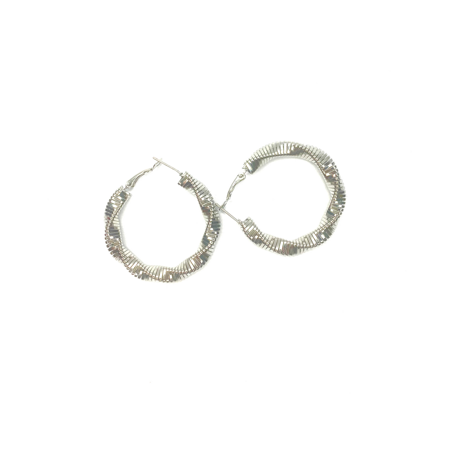 Silver Color Stainles Steel Round Circle Special Earrings for women